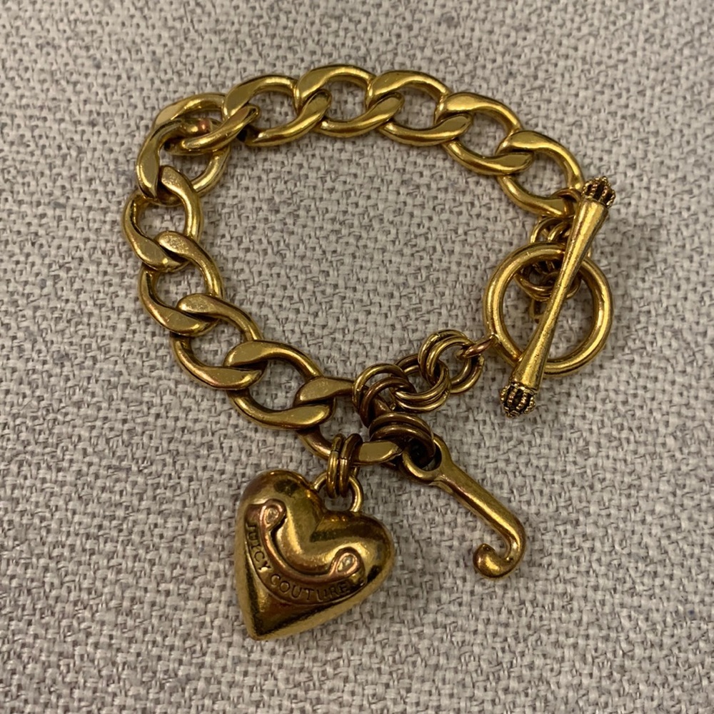 Juicy Couture gold heart bracelet